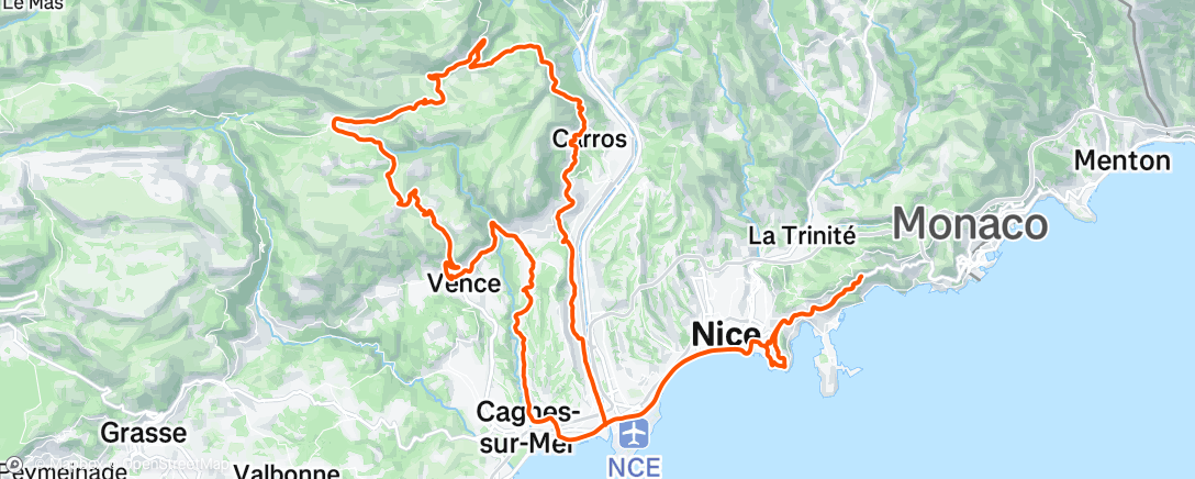 Map of the activity, Morning Ride