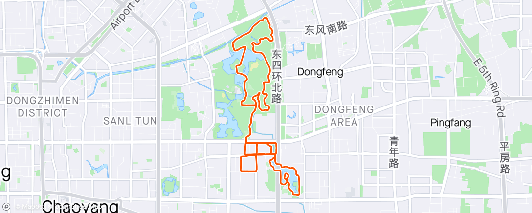 Mapa de la actividad, ☁️長距離走 2:03:00@5:20/km