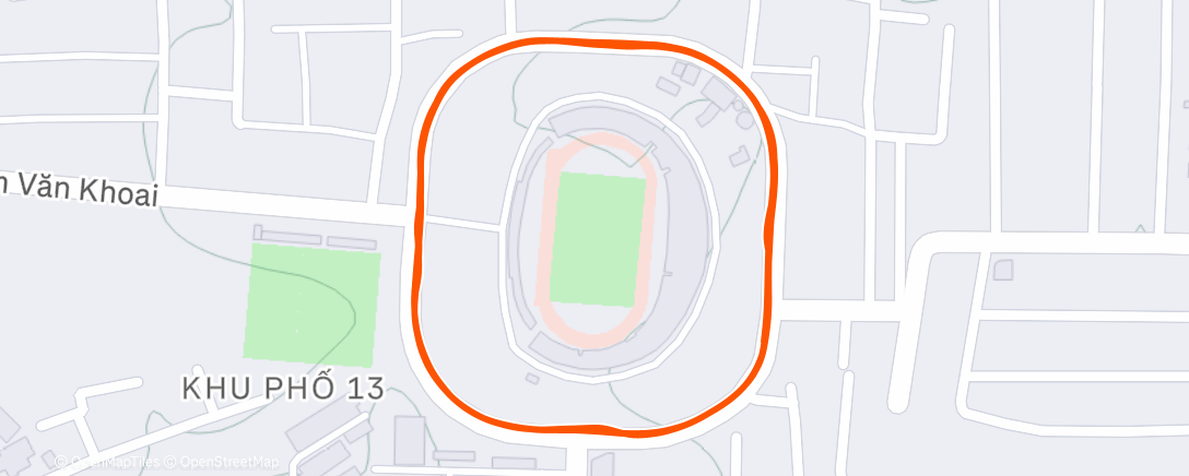 Map of the activity, Morning Run