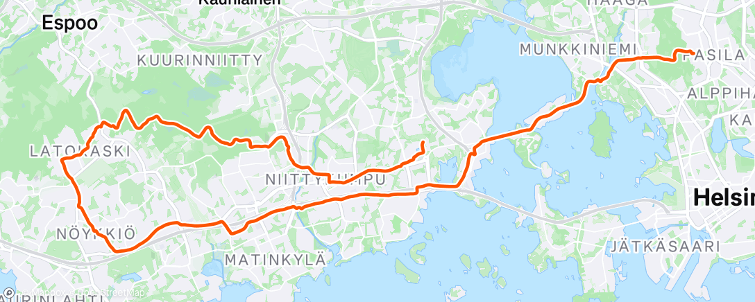 Map of the activity, Afternoon Gravel Ride