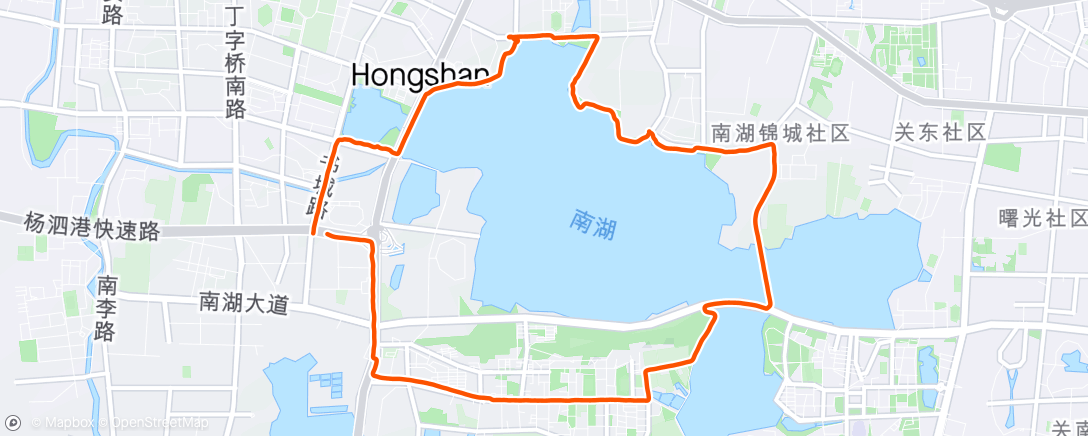 Mapa da atividade, 午后跑步