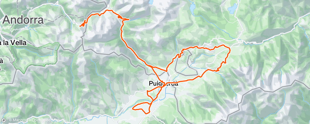 Map of the activity, 4 Día Altura ANDORRA 2400m