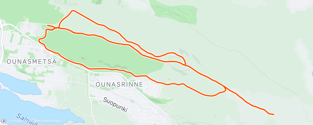 Map of the activity, Morning Nordic Ski