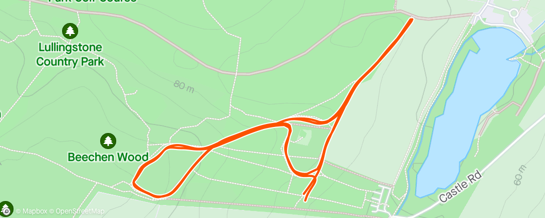 Map of the activity, Lullingstone parkrun