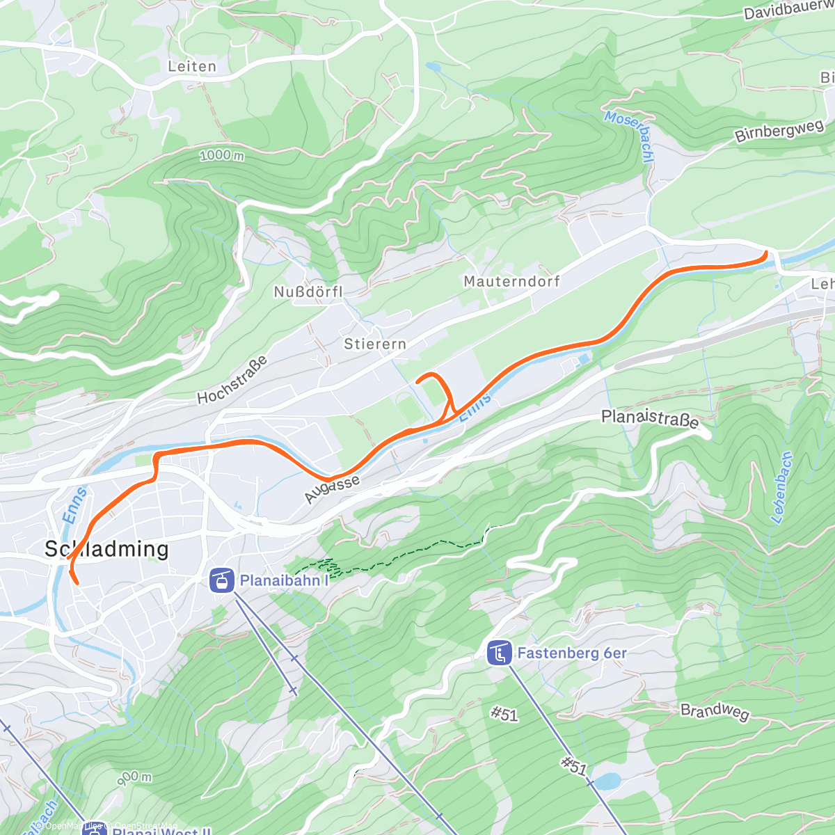 Map of the activity, 8 km @ 5:53/km 🇦🇹