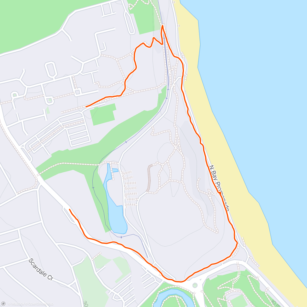 Map of the activity, Pre breakfast walk