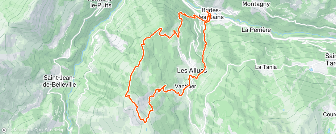 Map of the activity, Morning Hike