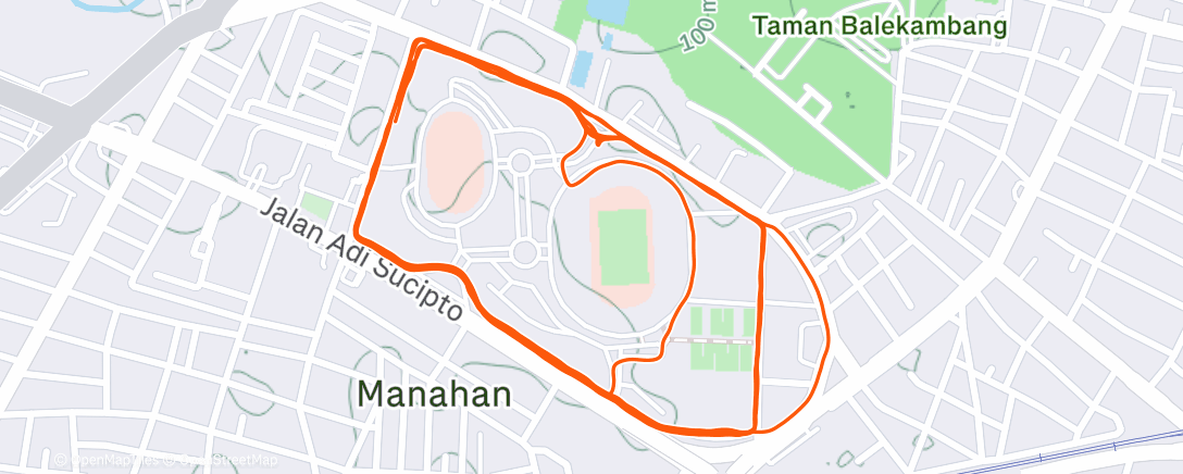 Map of the activity, Morning Run