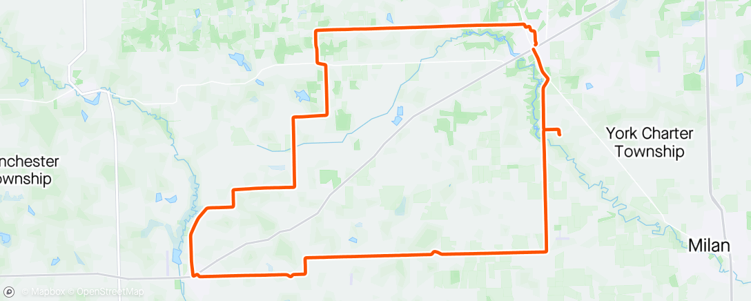 Map of the activity, Tuesday Ride w/The Gravel Gang