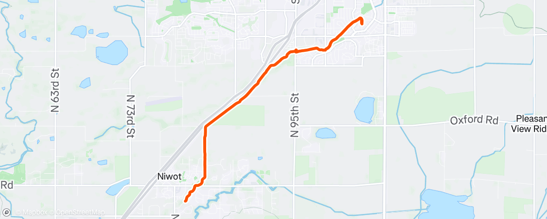 Map of the activity, Morning Run