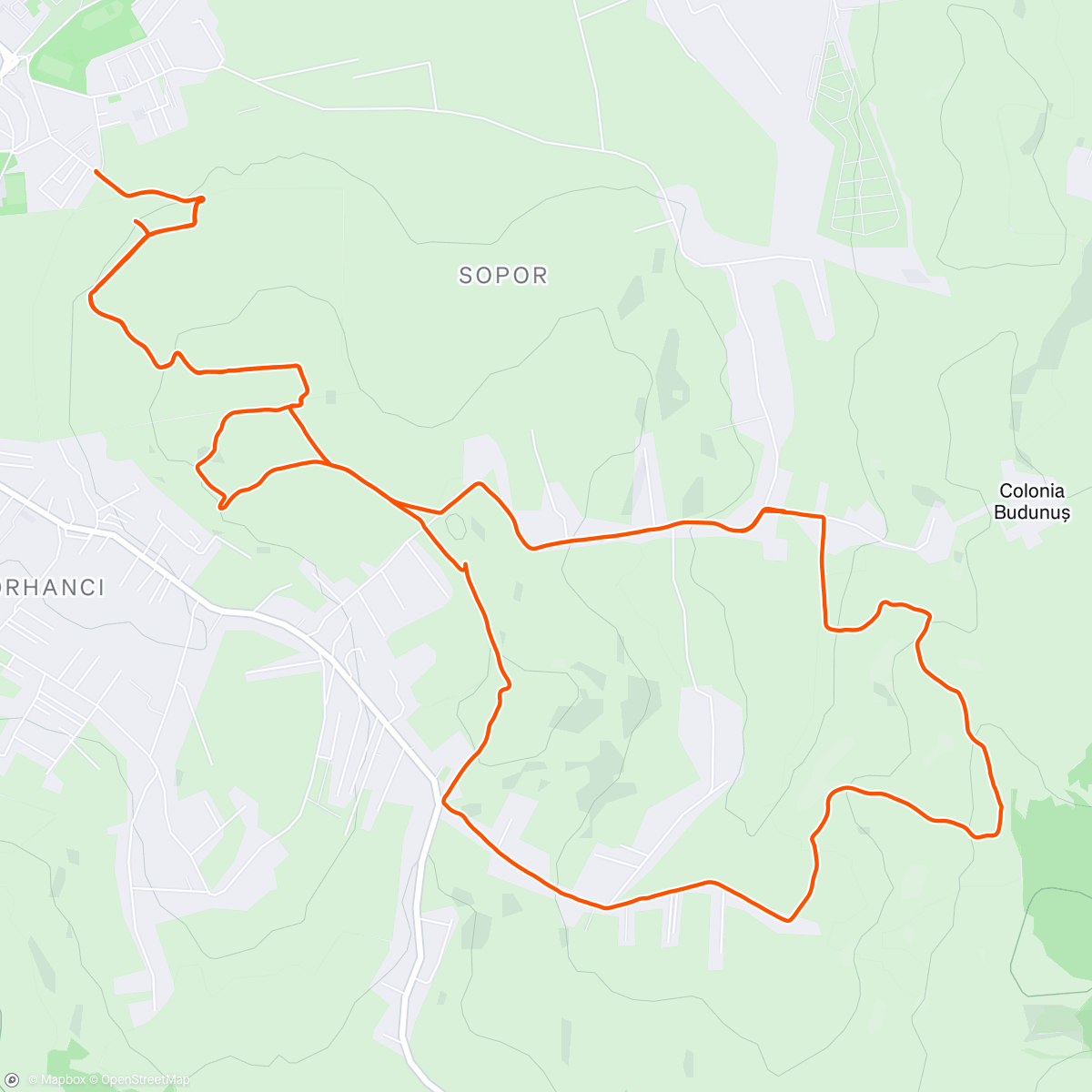 Mapa da atividade, Cross Cluj group run