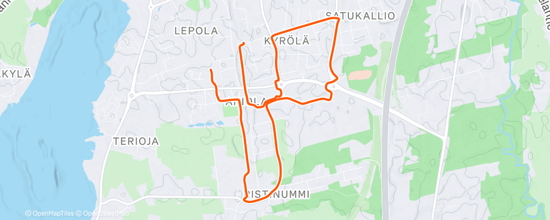 Карта физической активности (Evening Ride)