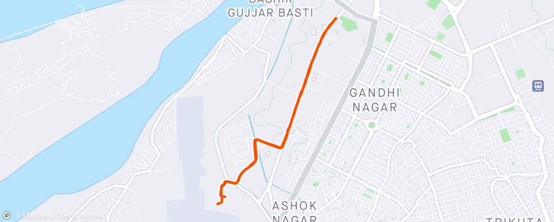 Map of the activity, Evening Run 🏃