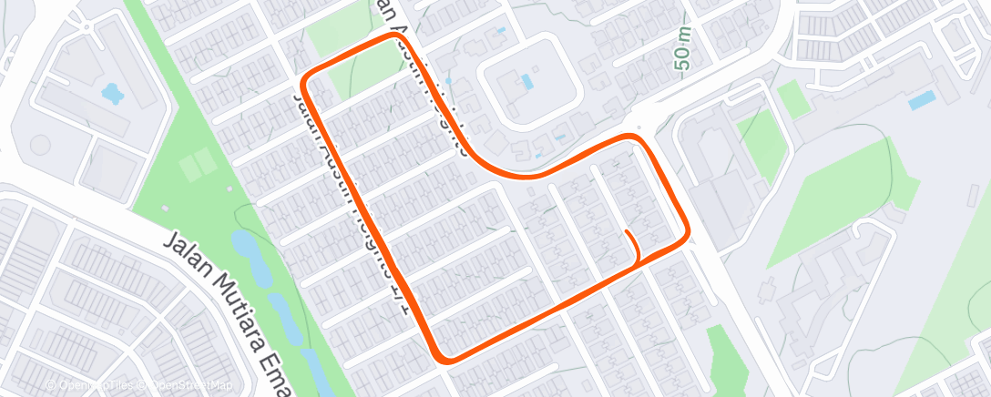 アクティビティ「Evening Run」の地図