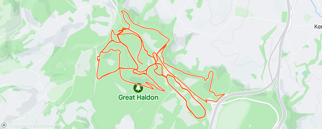 Mapa de la actividad (3 HOUR GRAVEL AT HALDON WITH BEX)