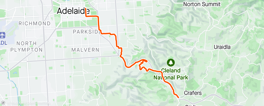 Map of the activity, Morning Ride