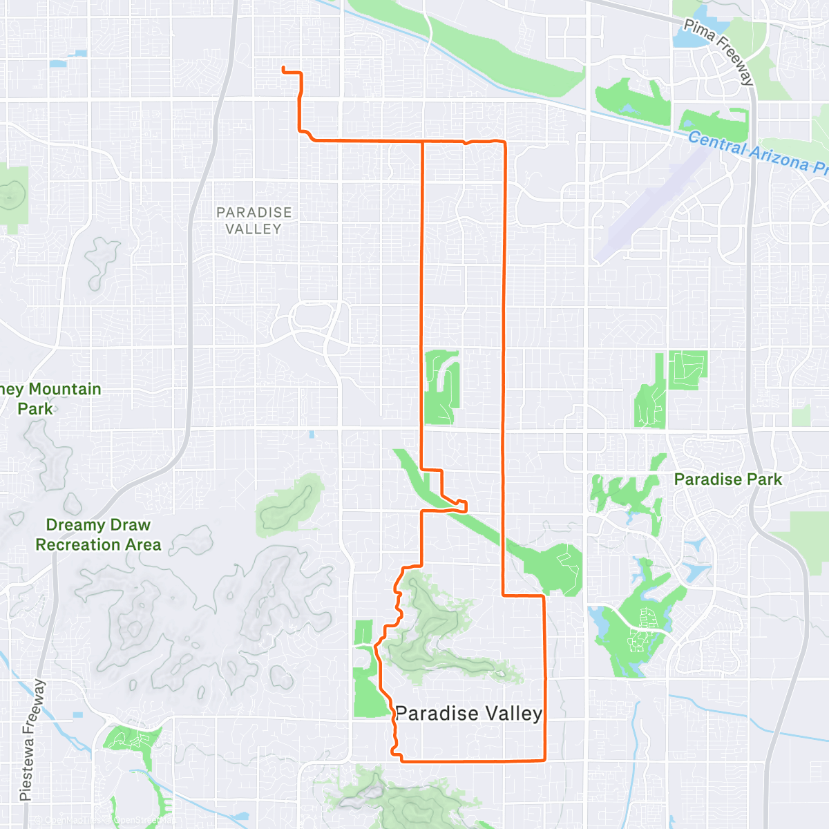 Map of the activity, Morning Ride
