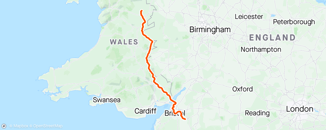 Kaart van de activiteit “Bangor to Bristol(Bath) Day 2”