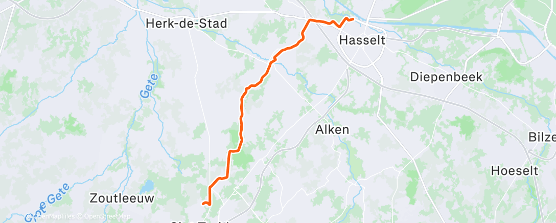 Map of the activity, Afternoon Ride