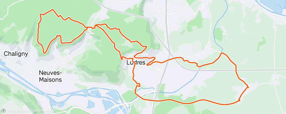 Карта физической активности (Sortie VTT dans l'après-midi)