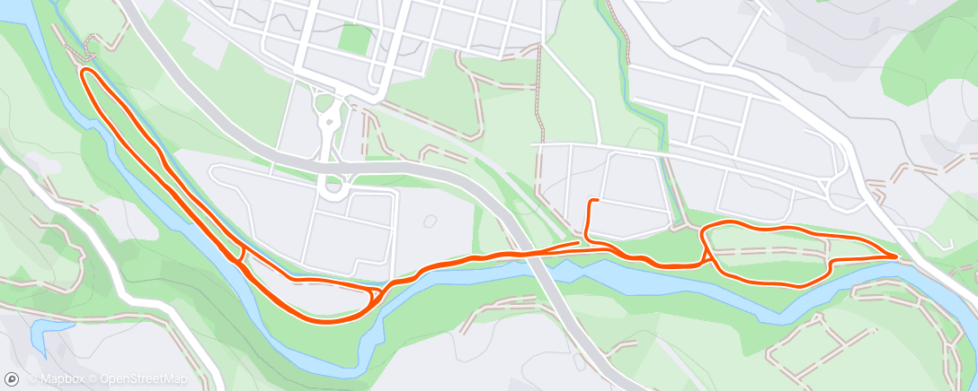 Map of the activity, Carrera de tarde
