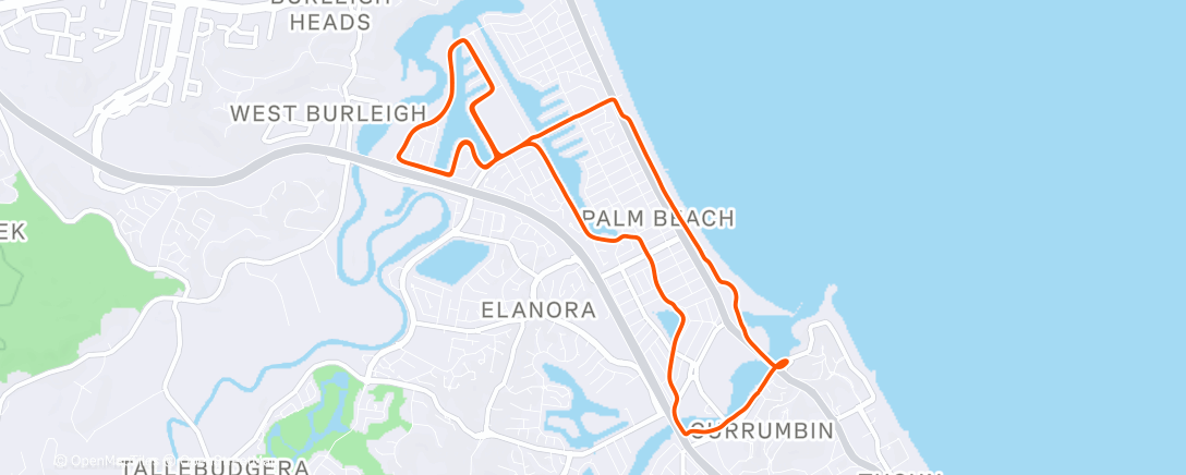 Map of the activity, Morning Run