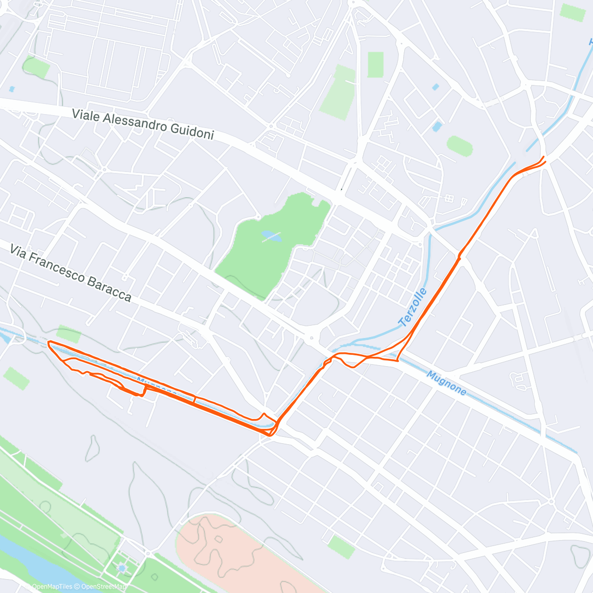 Map of the activity, Monday run... ⚡❄️💯