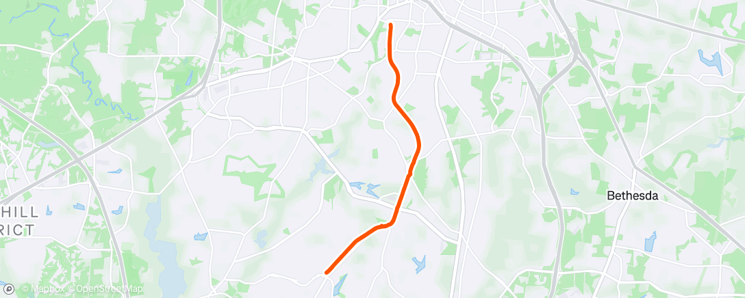 Map of the activity, Lunch Run