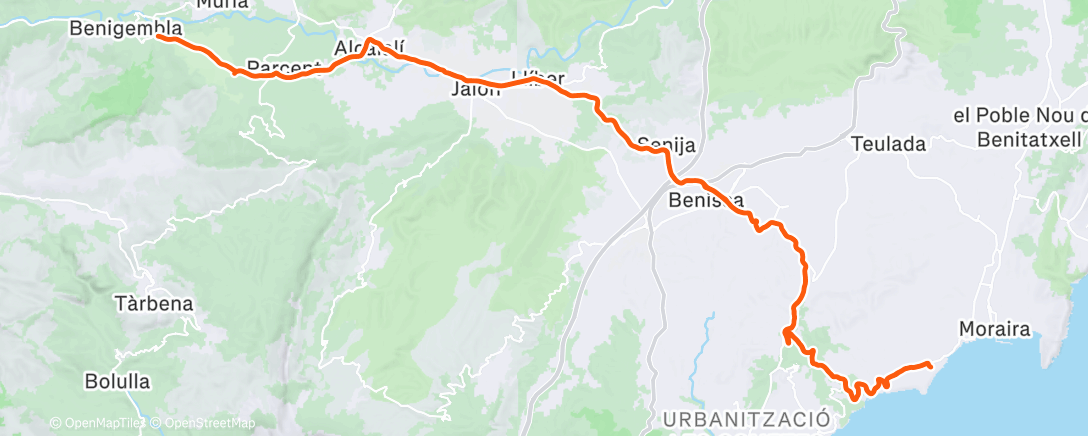 Map of the activity, Morning Ride