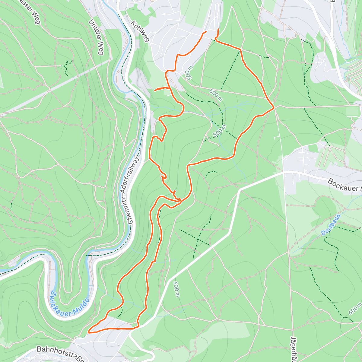 Map of the activity, Weihnachtsspaziergang