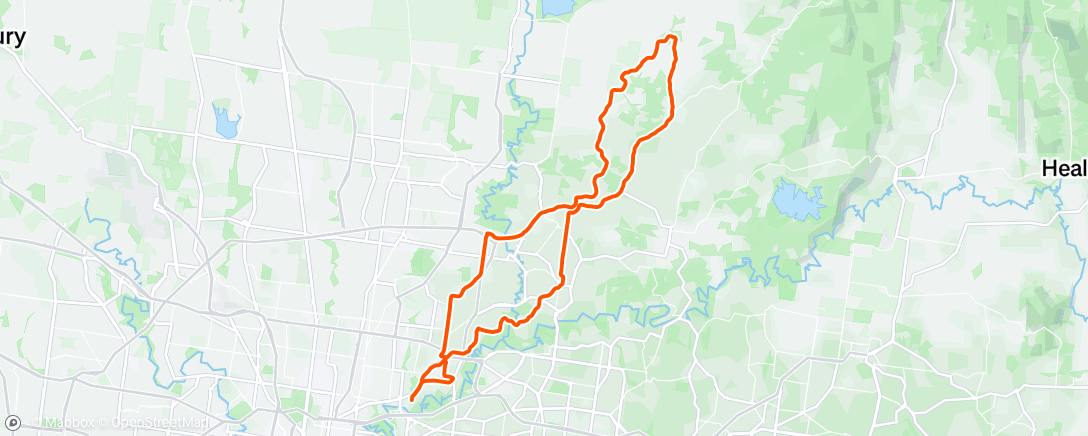 Map of the activity, Morning Ride