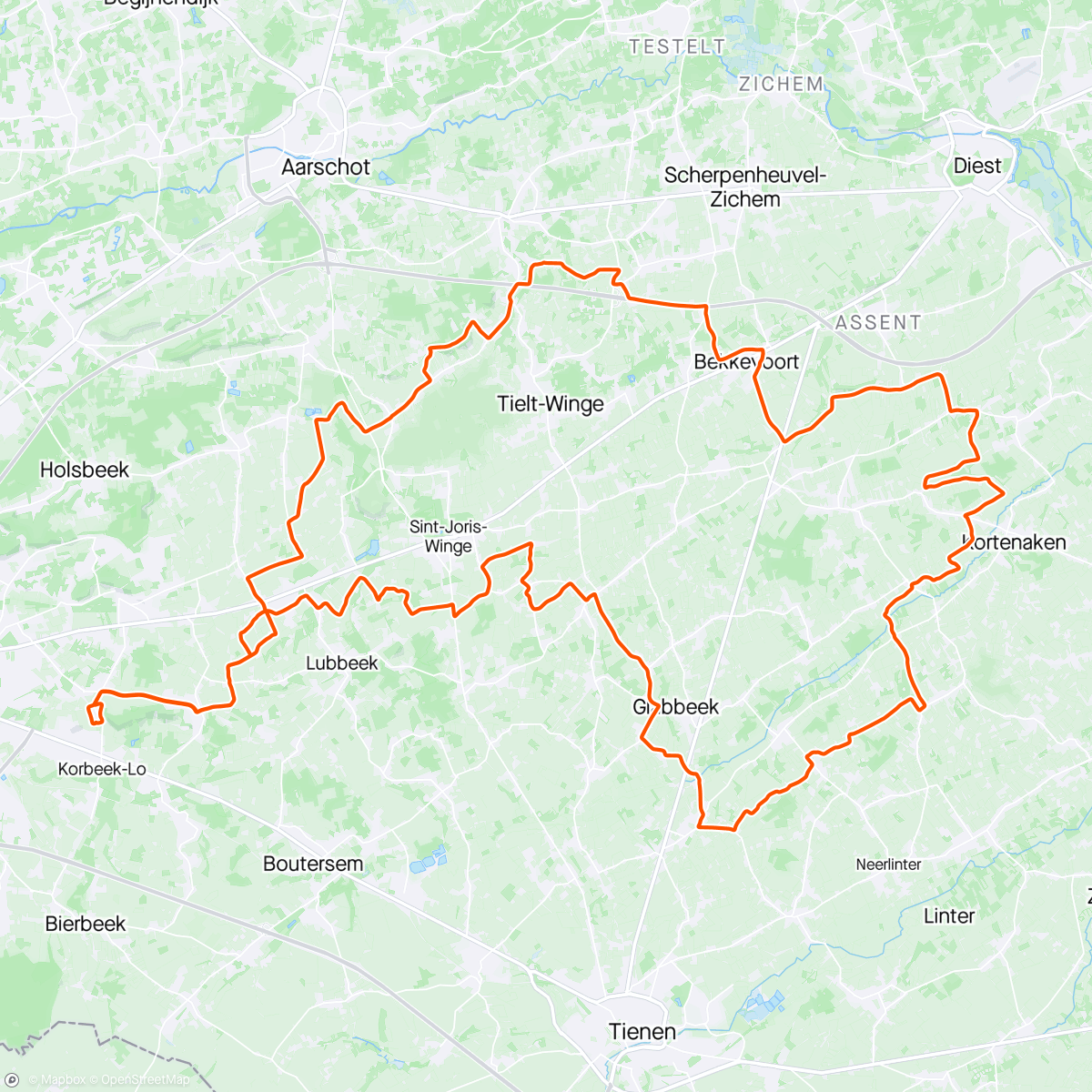 Map of the activity, Eddy Merckxroute