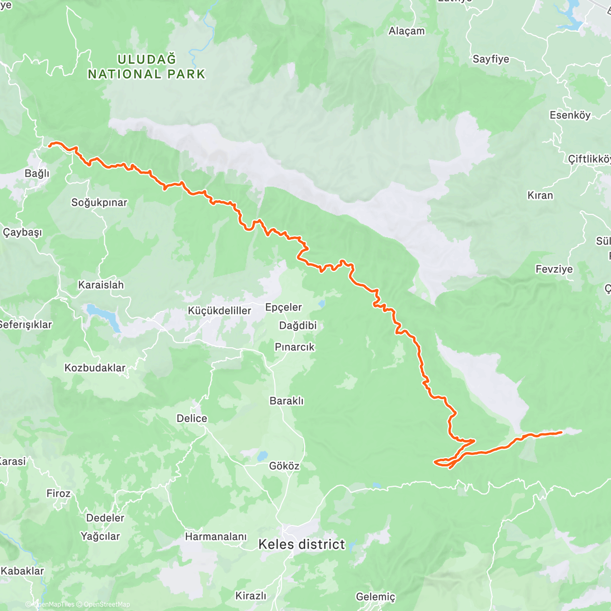 Map of the activity, Morning Ride