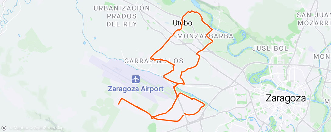 Map of the activity, Zaragoza Dawn #vuelta