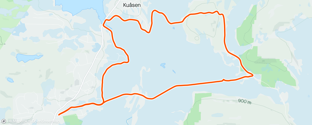 Map of the activity, Siste skituren for sesongen