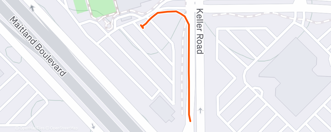 Map of the activity, Afternoon Workout