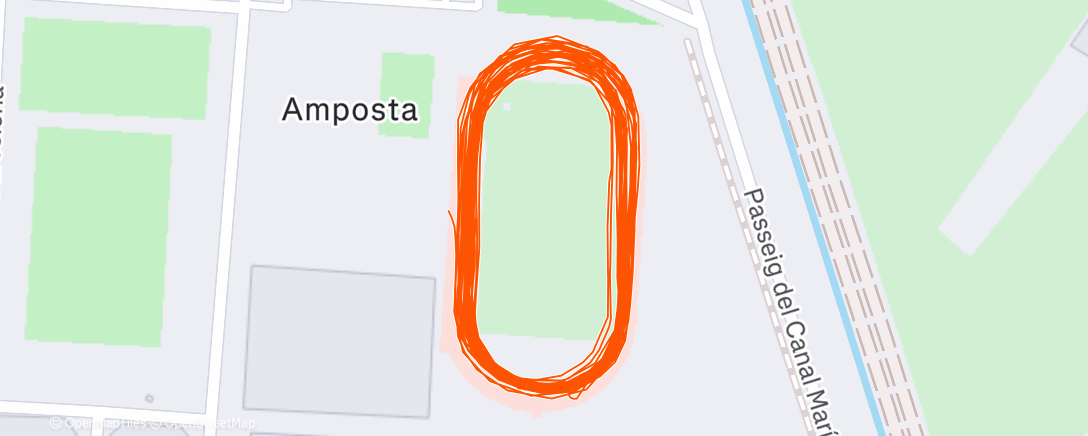 Map of the activity, 16x400m (rec 45”) pre 🎅🏻🎄