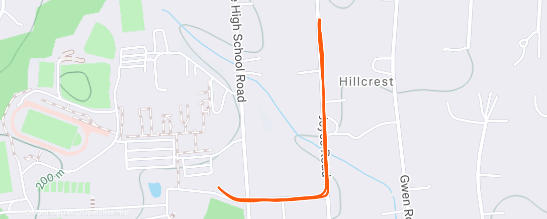 Map of the activity, Lunch Run