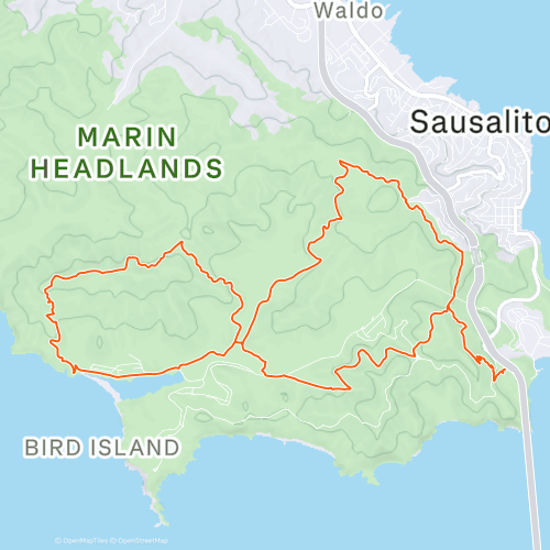 Carmen's Headlands Loop 13.75M 22.1 km Trail Running Route on Strava