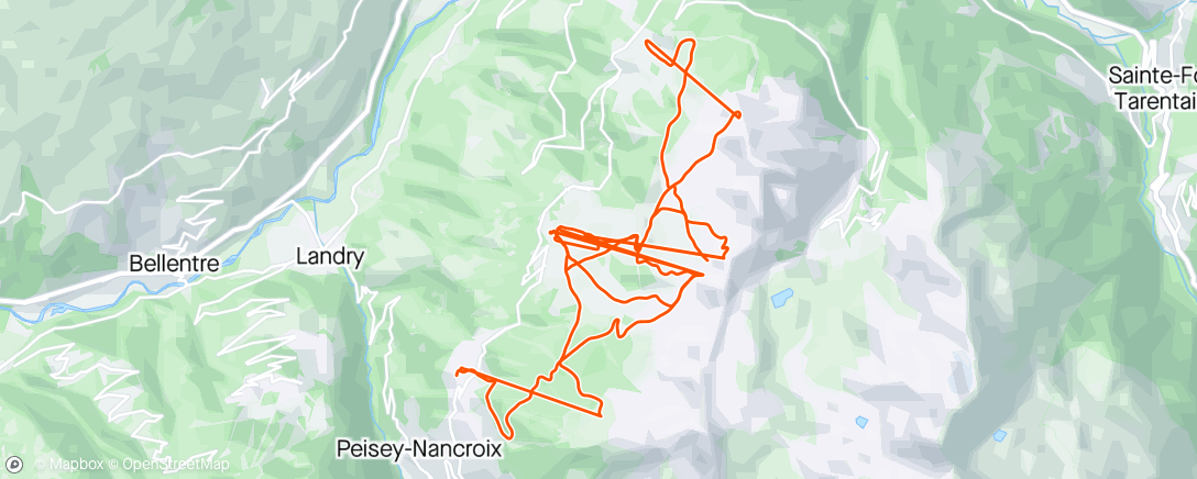 Map of the activity, Ochtendsessie snowboarden