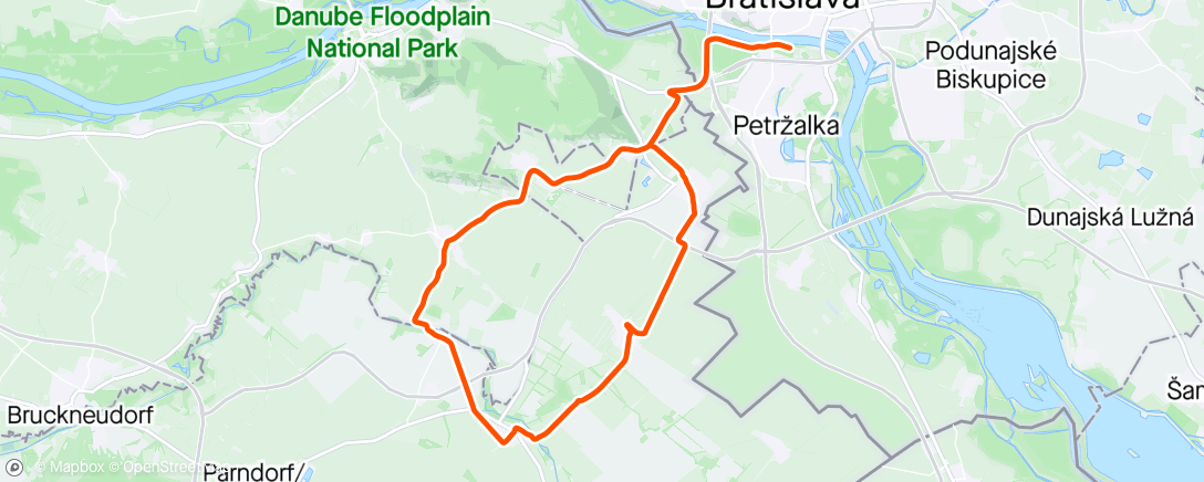 Map of the activity, Ride “Beh pre zdravie”