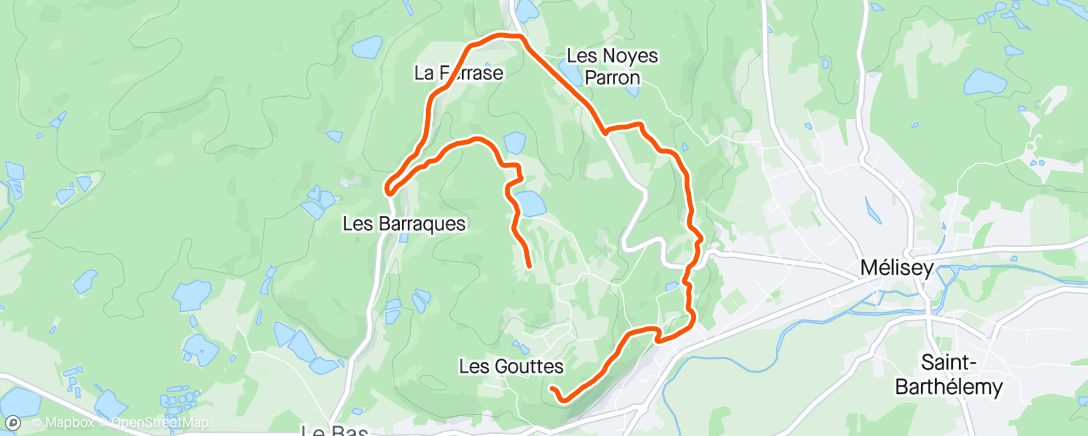 Map of the activity, Trail en soirée