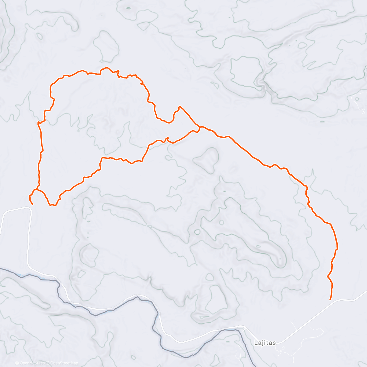 Map of the activity, Big Bend 35k solo