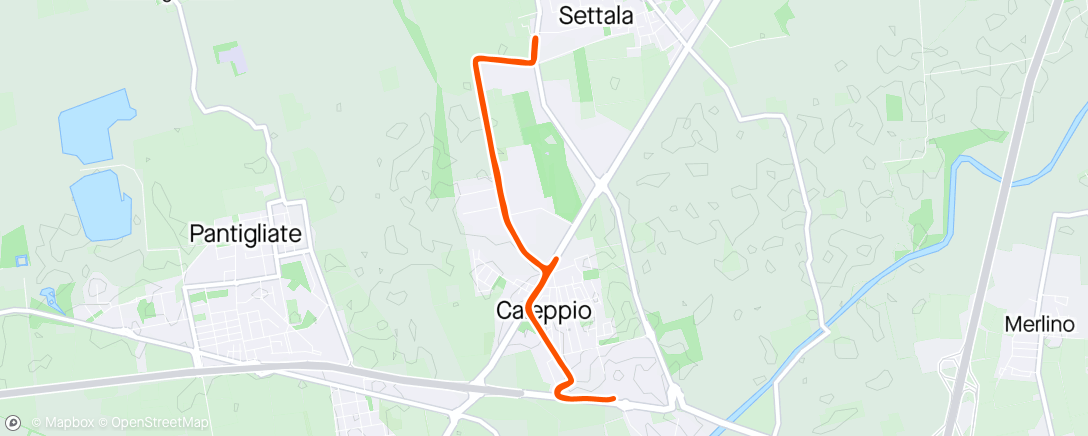 Map of the activity, Corsa mattutina