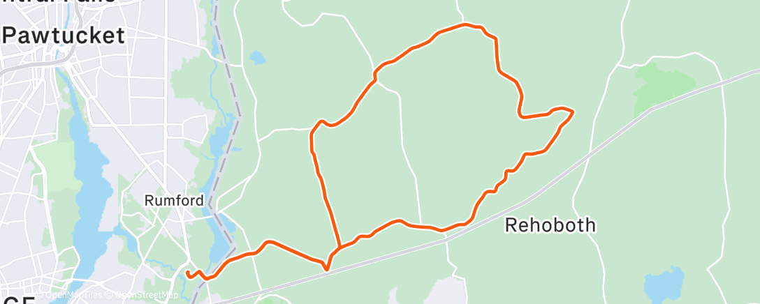 Map of the activity, Must be the back of the icebox b/c it was even colder (-6.3°C mid-ride low)