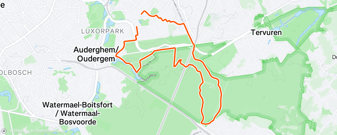 Map of the activity, Morning Mountain Bike Ride