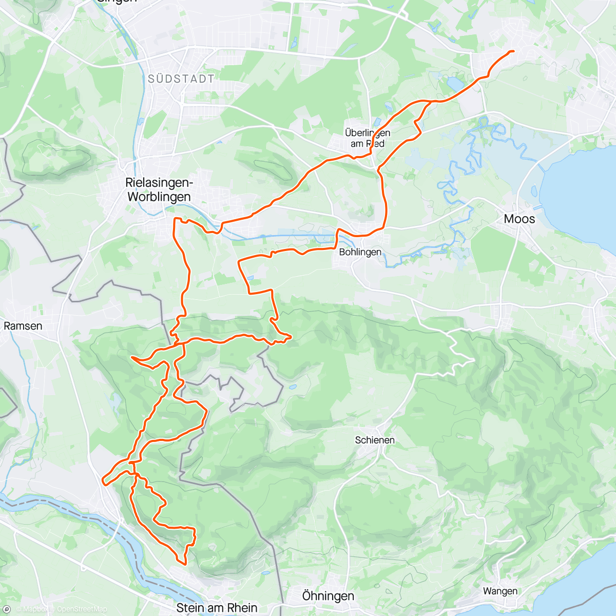 Map of the activity, Mountainbike-Fahrt am Morgen