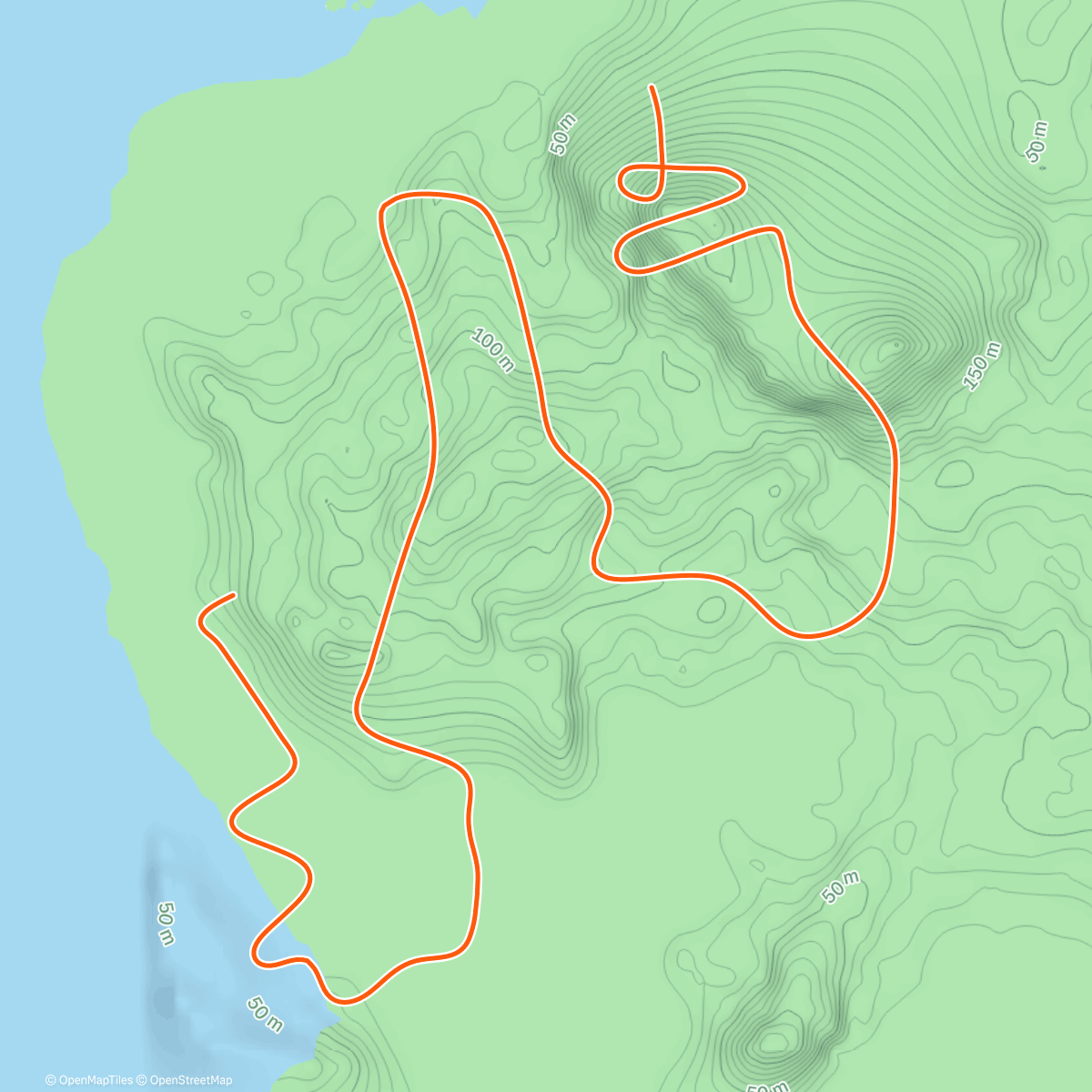 Map of the activity, Zwift - Hilly Route in Watopia