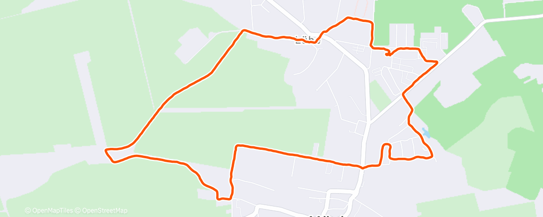 Map of the activity, Spaziergang durch das leicht verschneite Möckern