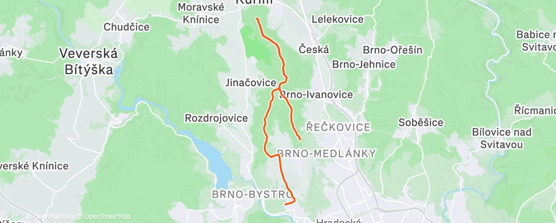Map of the activity, Na Kuřimskou